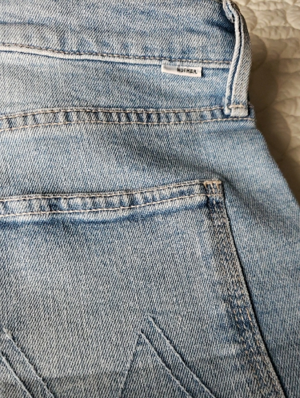 Mother Light Wash Wide Leg Crop Jeans NWT - Picture 5 of 5